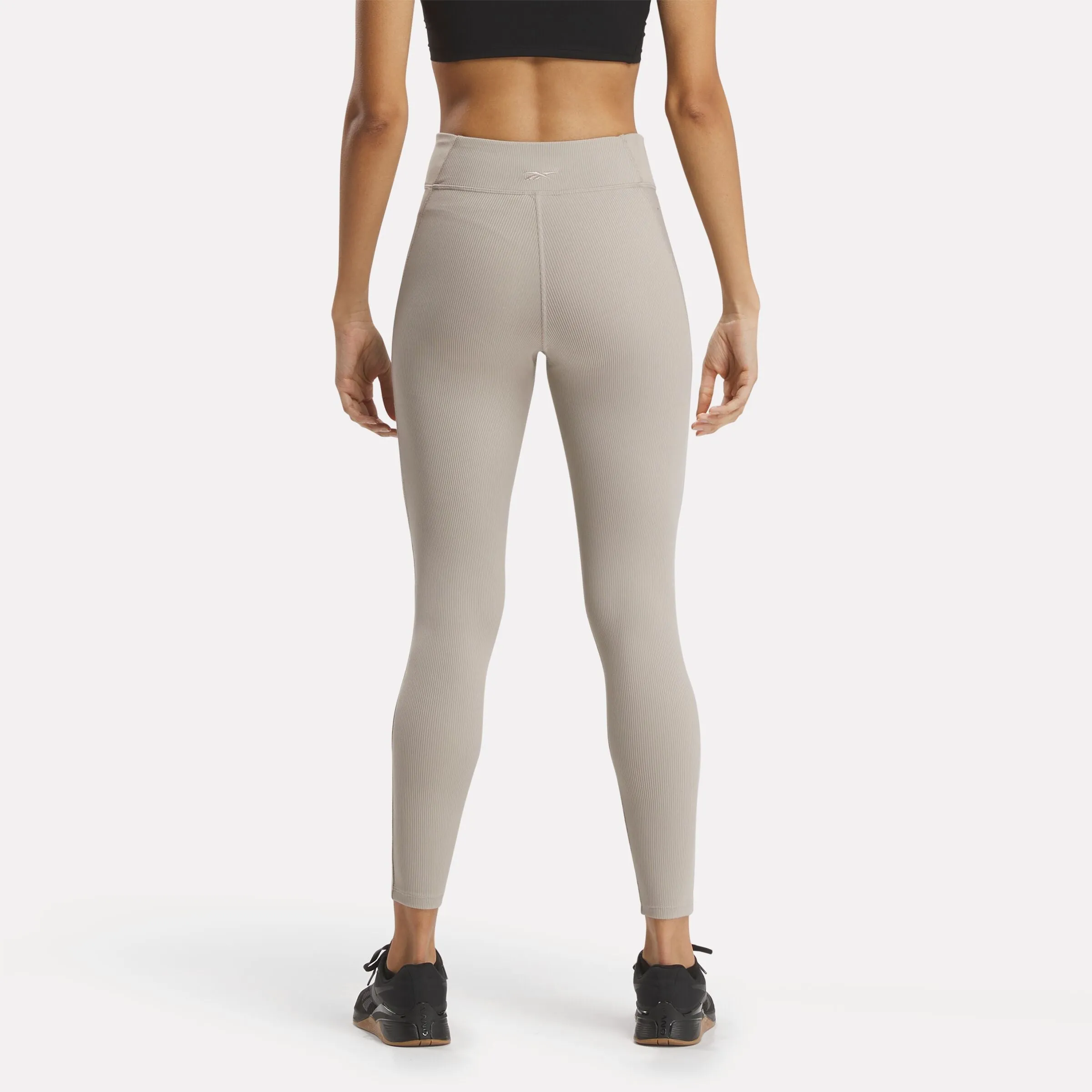 Studio Ribbed High-Rise Leggings Ash