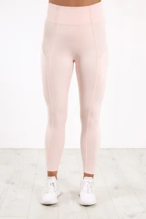 Studio Side Ribbed High Waist 7/8 Tights Cloud Pink