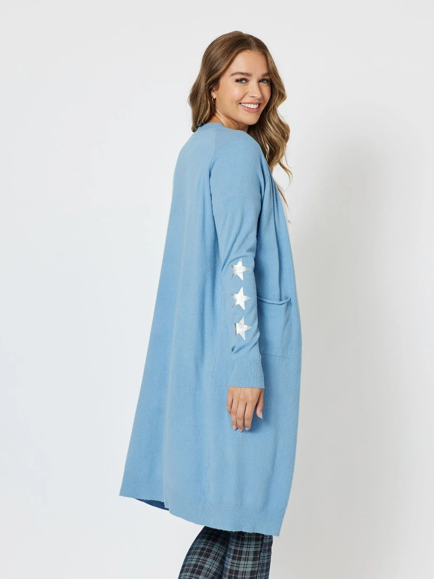 Superstar Longline Cardigan - Powder