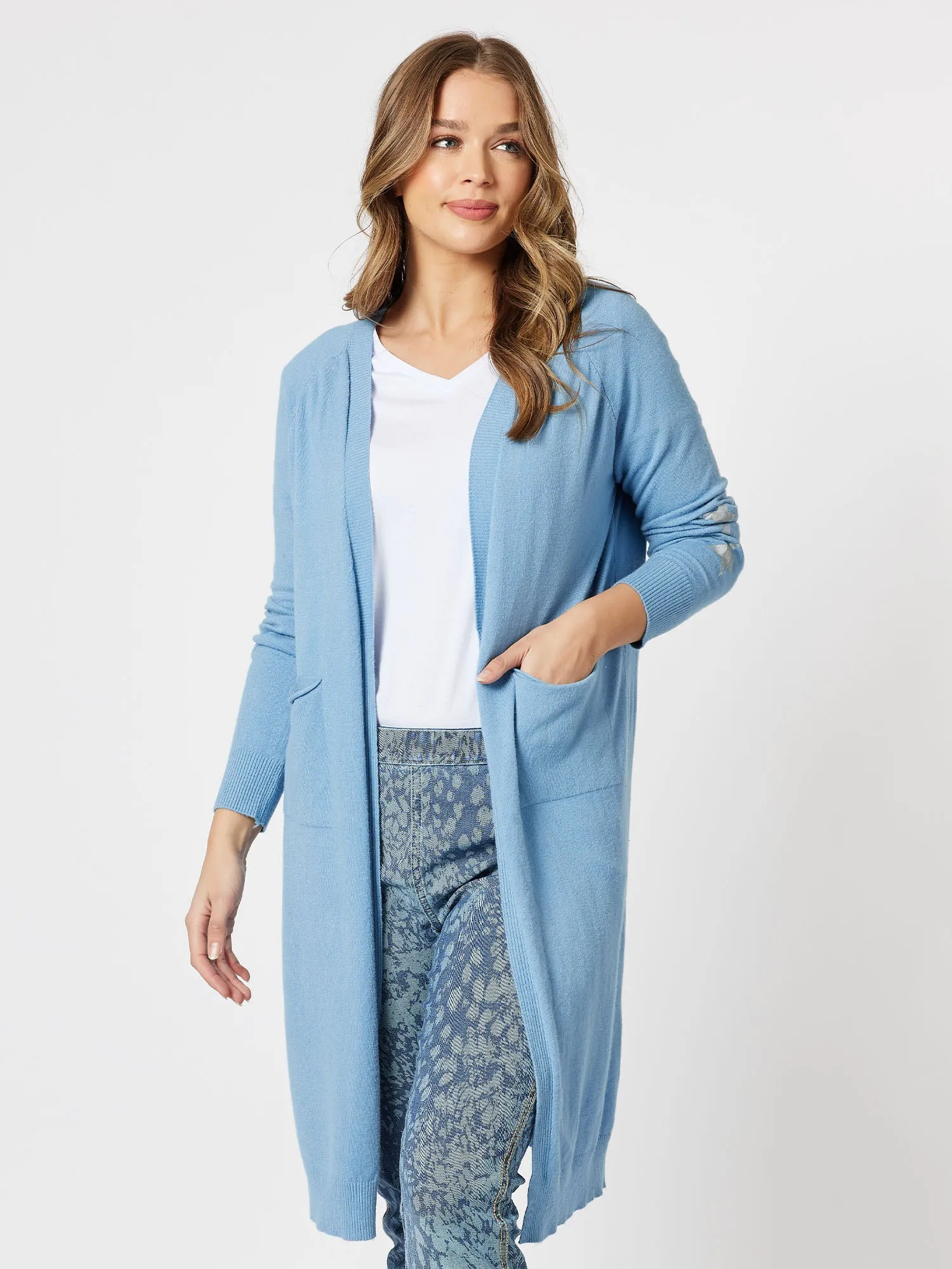 Superstar Longline Cardigan - Powder