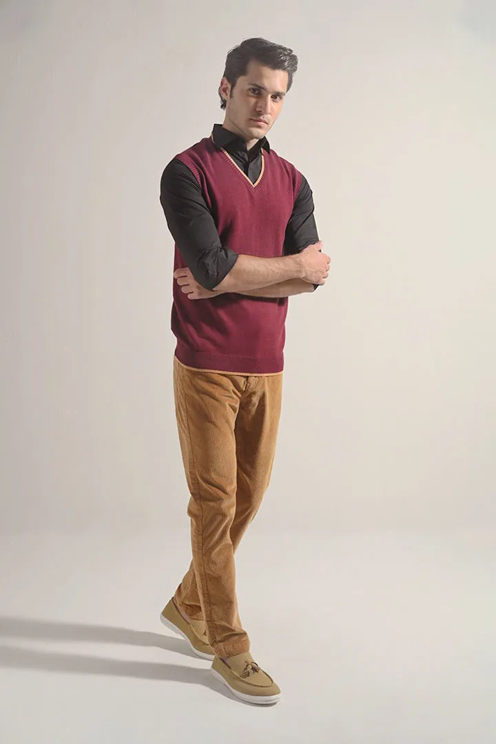 Sweater Vest - Maroon