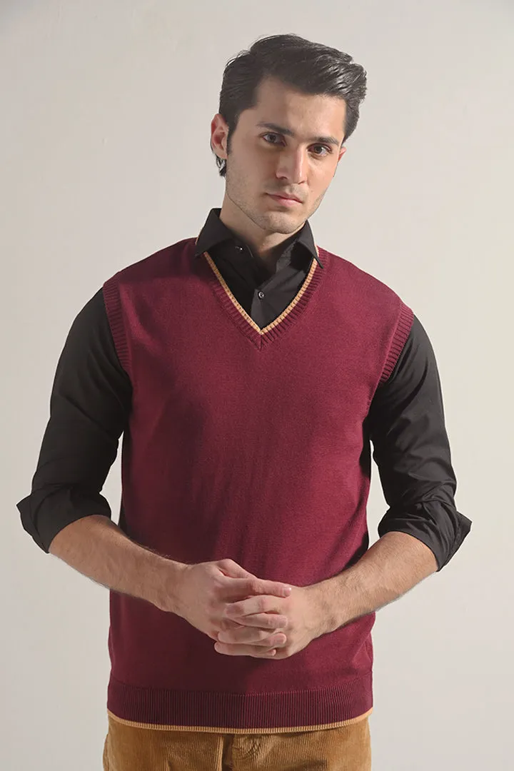 Sweater Vest - Maroon