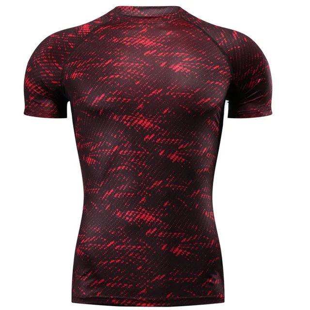 T-Shirt, Rashguard, Gym Tee Shirt, Fighting Martial Arts, Fitness Training, Men, 4 Colours