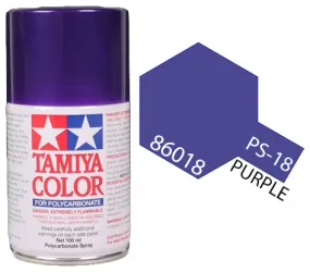 Tamiya 86018 PS-18 Metallic Purple Polycarbonate Spray Paint 100ml TAM86018