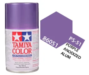 Tamiya 86051 PS-51 Purple Anodized Alum Polycarbonate Spray Paint 100ml TAM86051