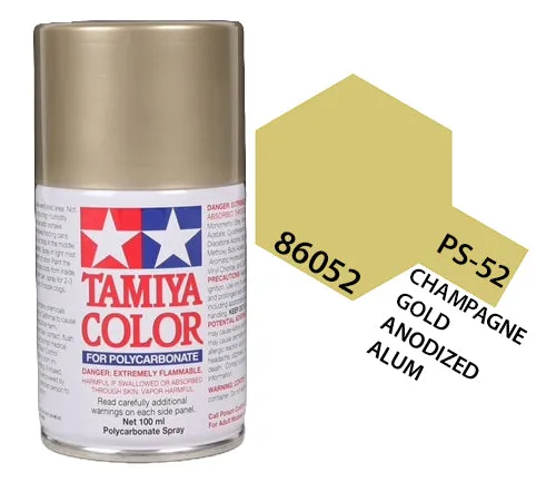 Tamiya 86052 PS-52 Champagne Gold Anodized Alum Polycarbonate Spray Paint 100ml TAM86052