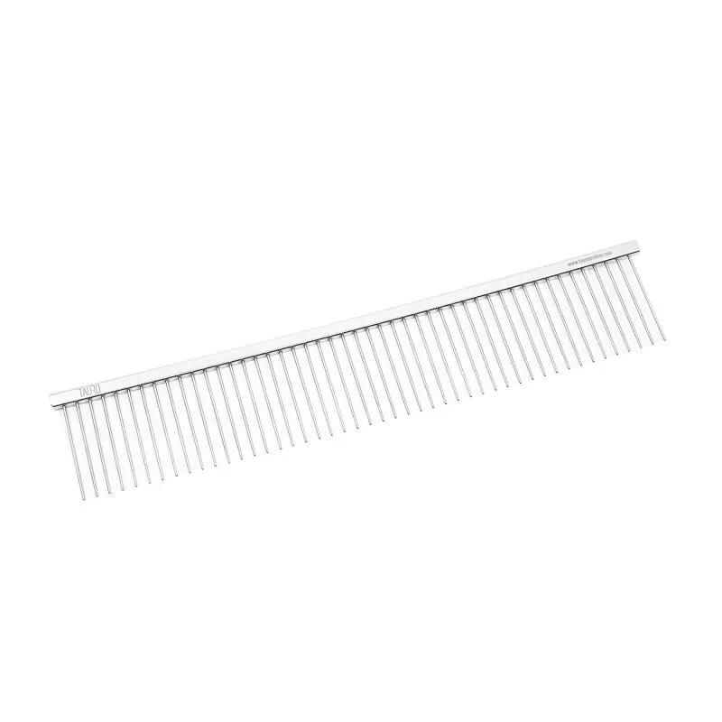 Tauro Pro Line Comb, metallic, sparse teeth, L