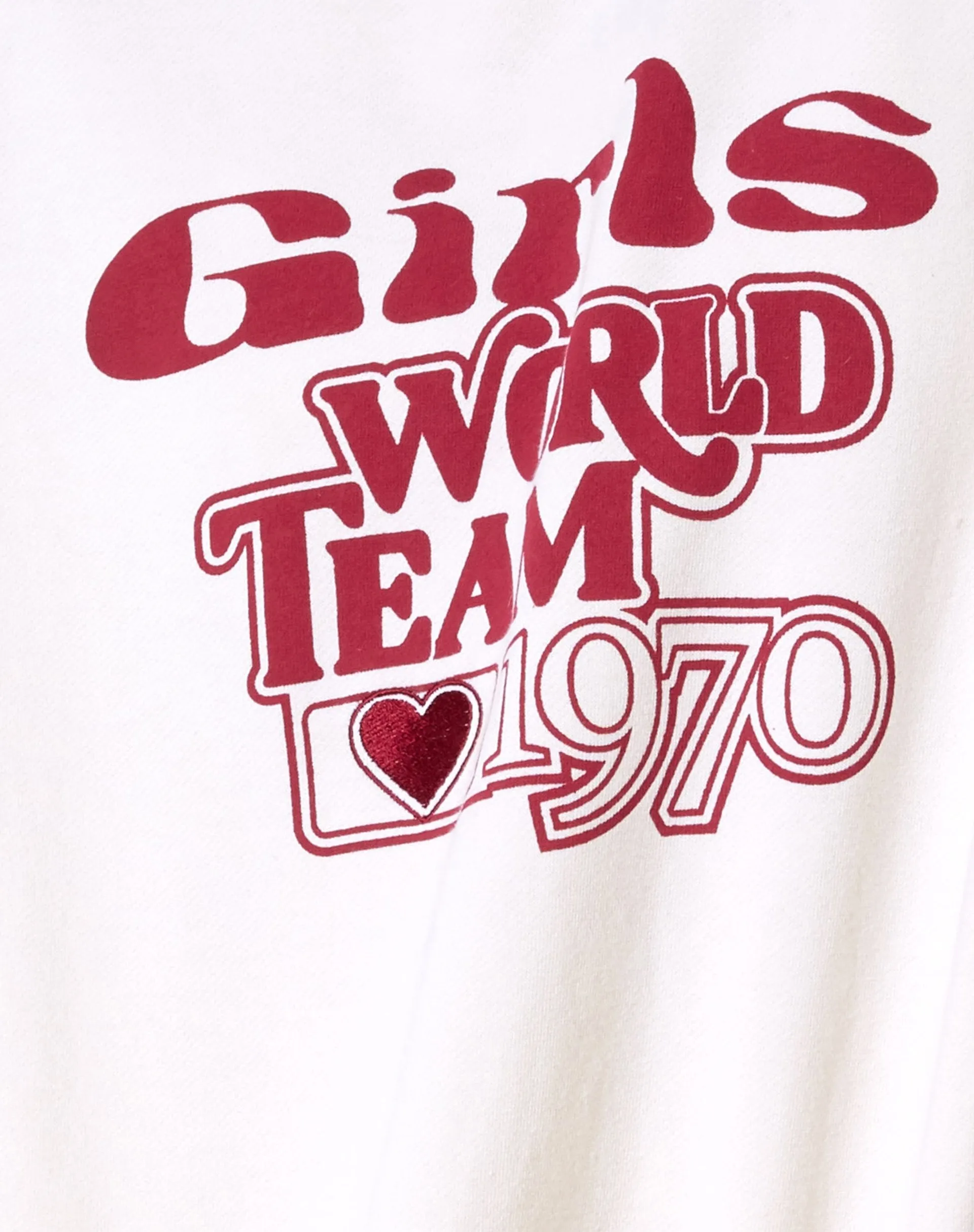 Tetty Sweatshirt in Ivory Red Adrenaline Girls World Team