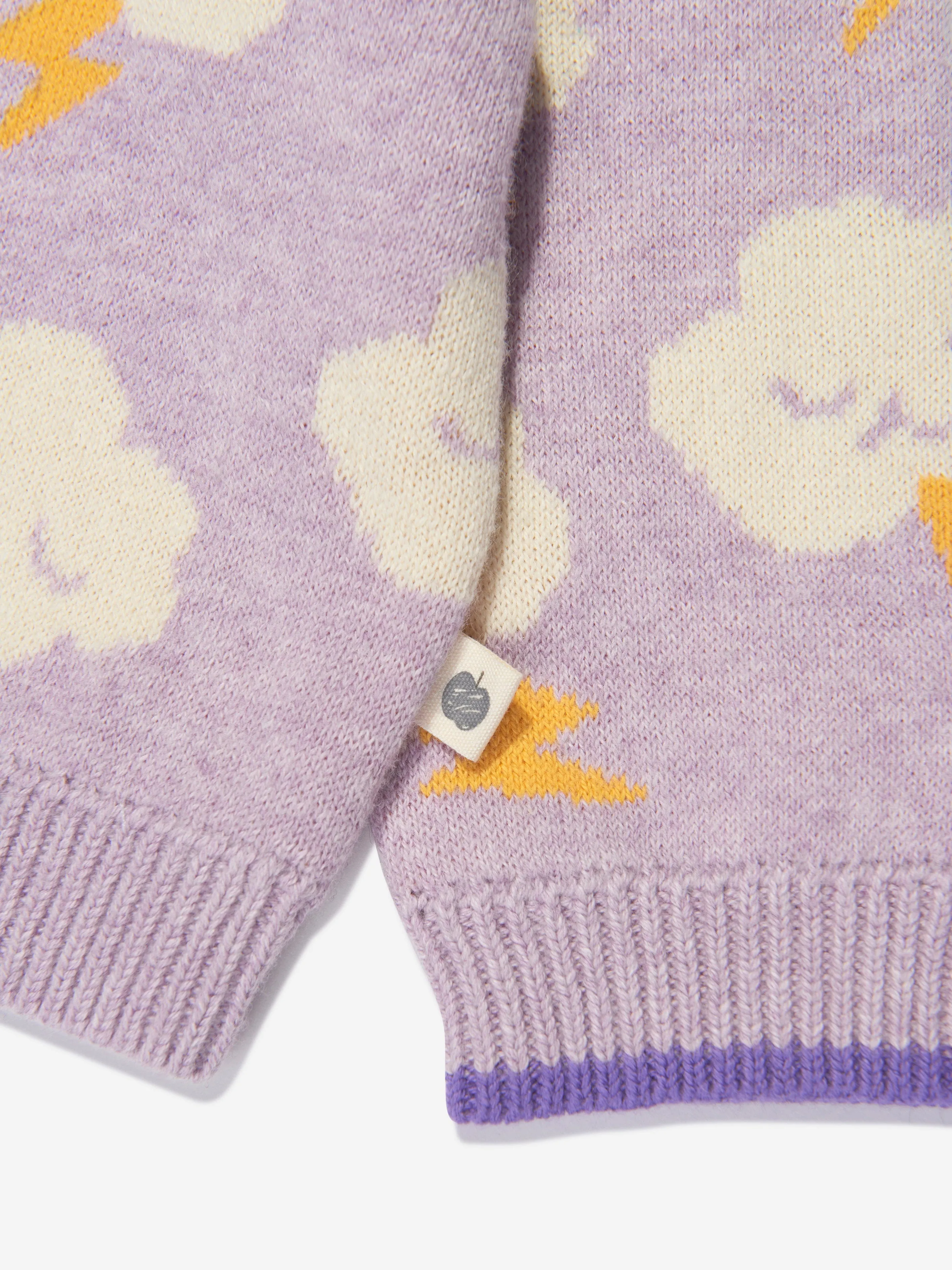 The Bonnie Mob Girls Cloud Cardigan in Purple