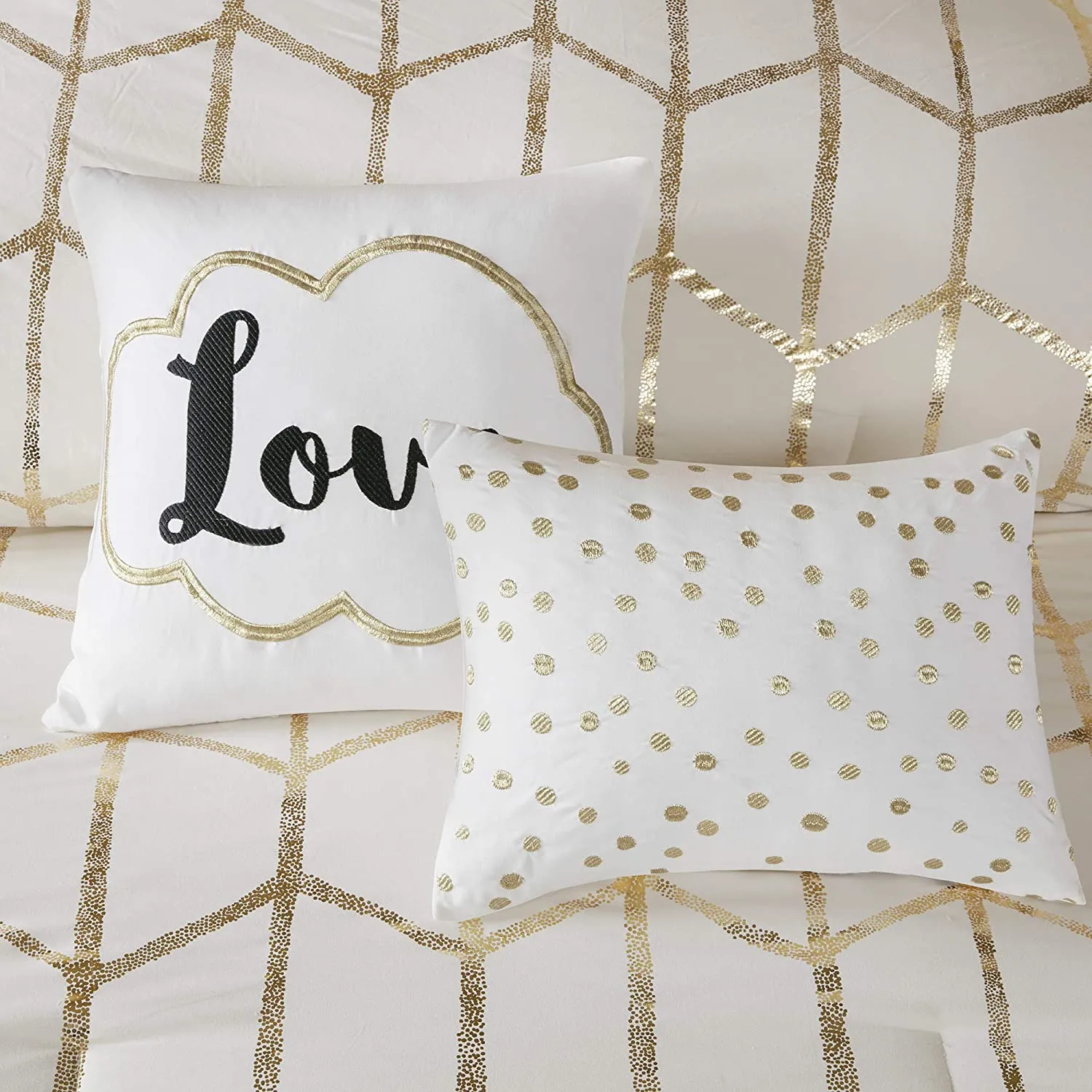 The Metallic Ivory Bed Set