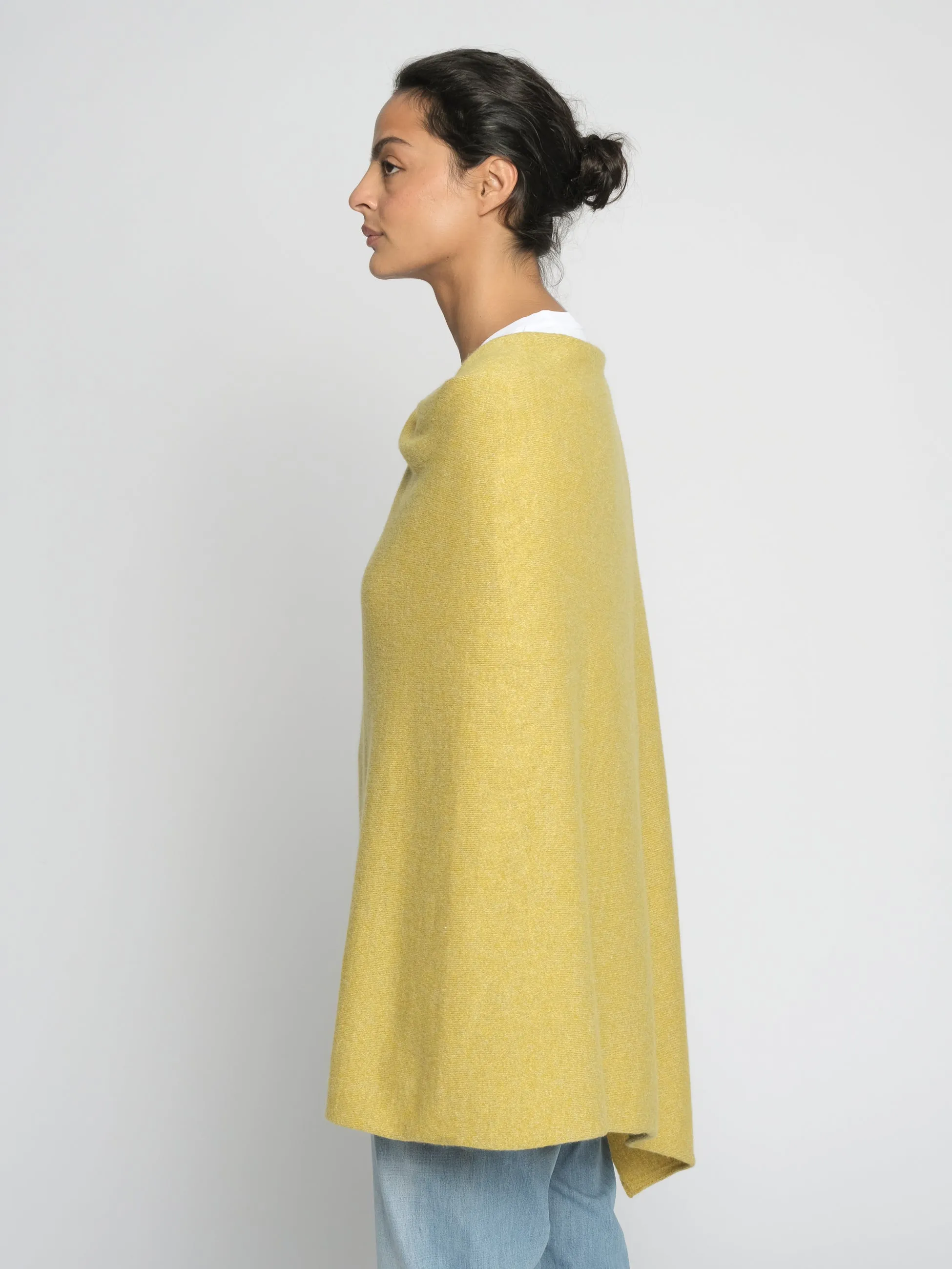 THE PONCHO | Marled Yellow