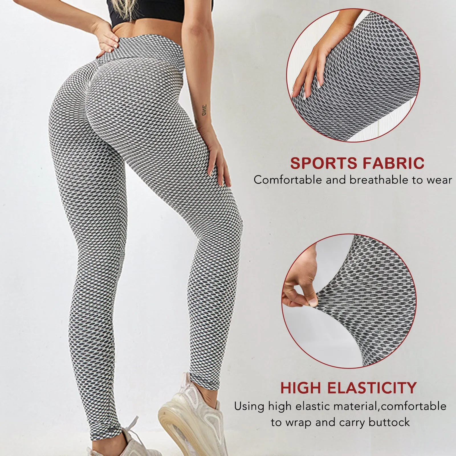 TIK Tok Leggings Women Butt Lifting Workout Tights Plus Size Sports High Waist Yoga Pants