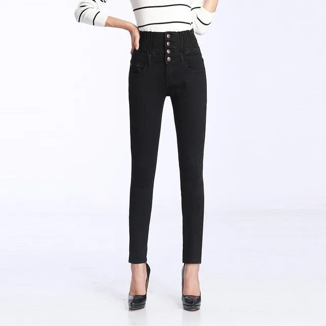 Trendy Jeggings High Elastic Waist Jeans