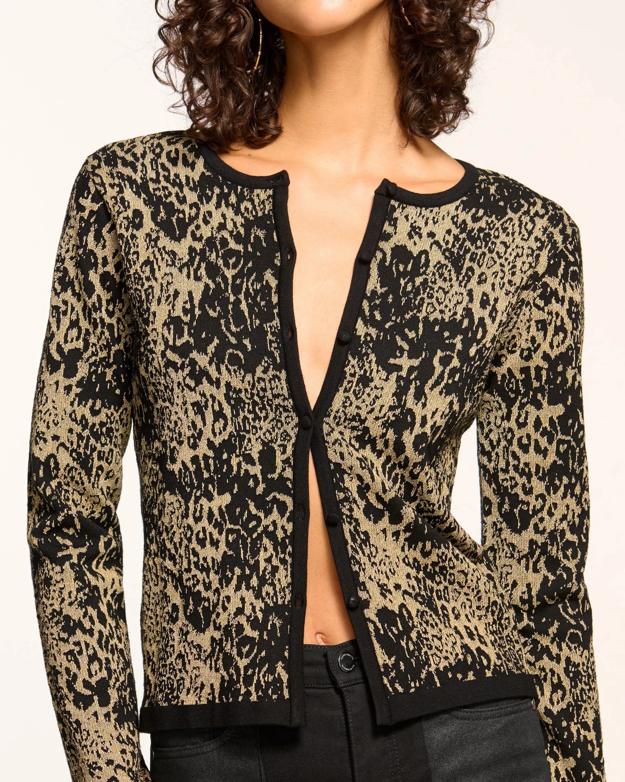 Tricia Cardigan Sweater - Black Gold