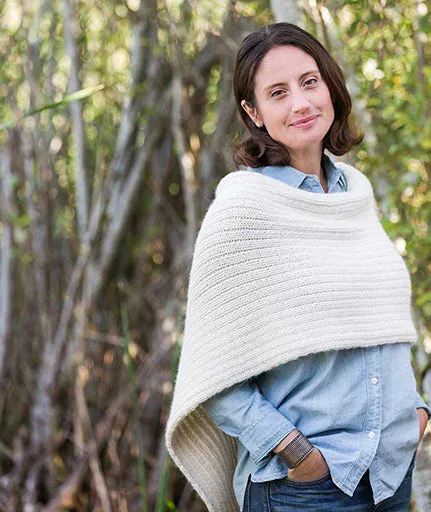 Twice Reversible Ribbed Poncho Pattern