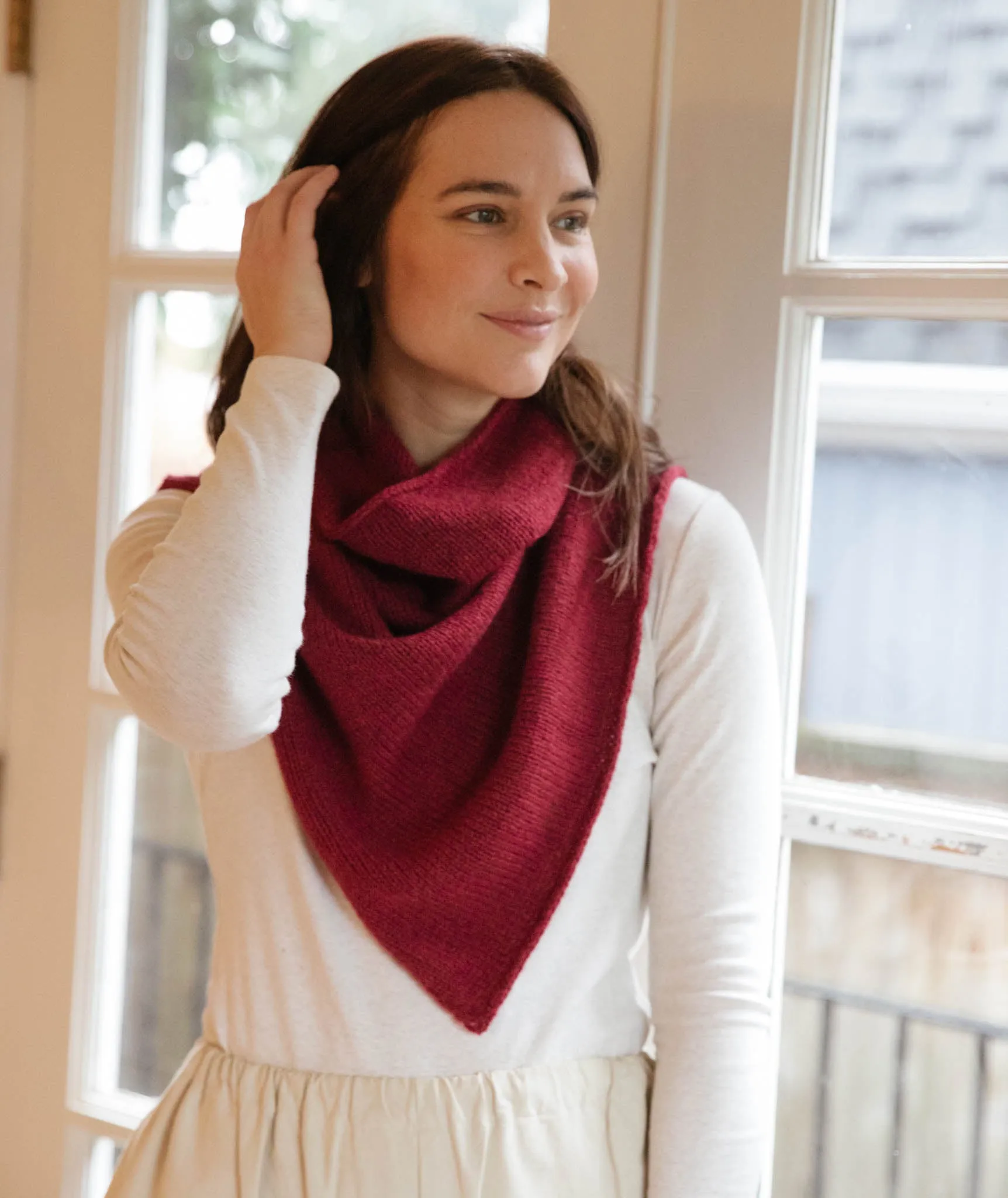 Two-Point Cowl Using mYak Baby Yak Medium