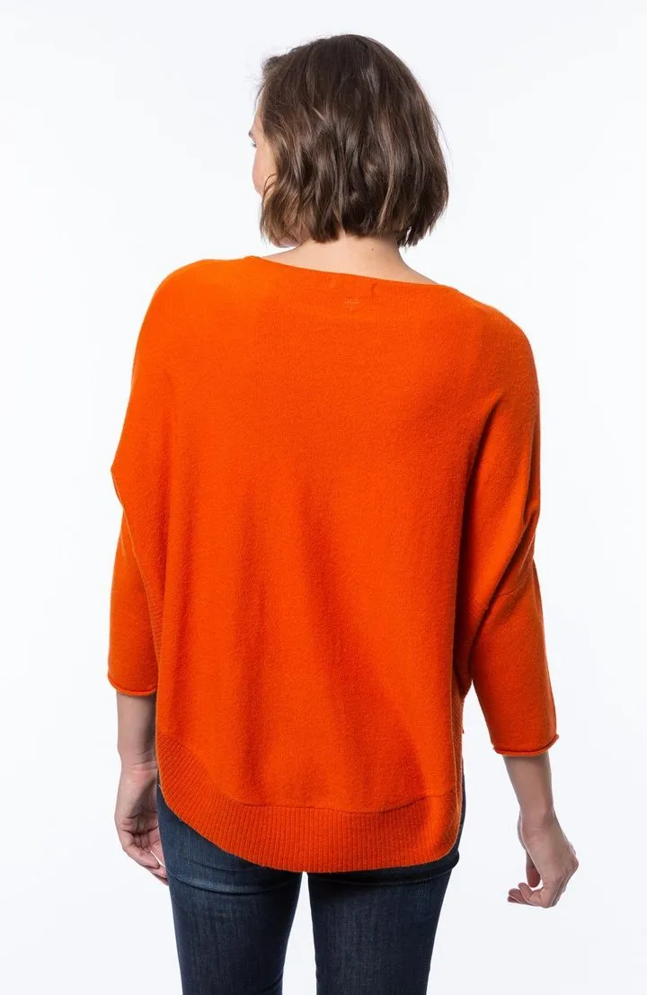 Tyler Boe Cashmere Capelet Orange Red