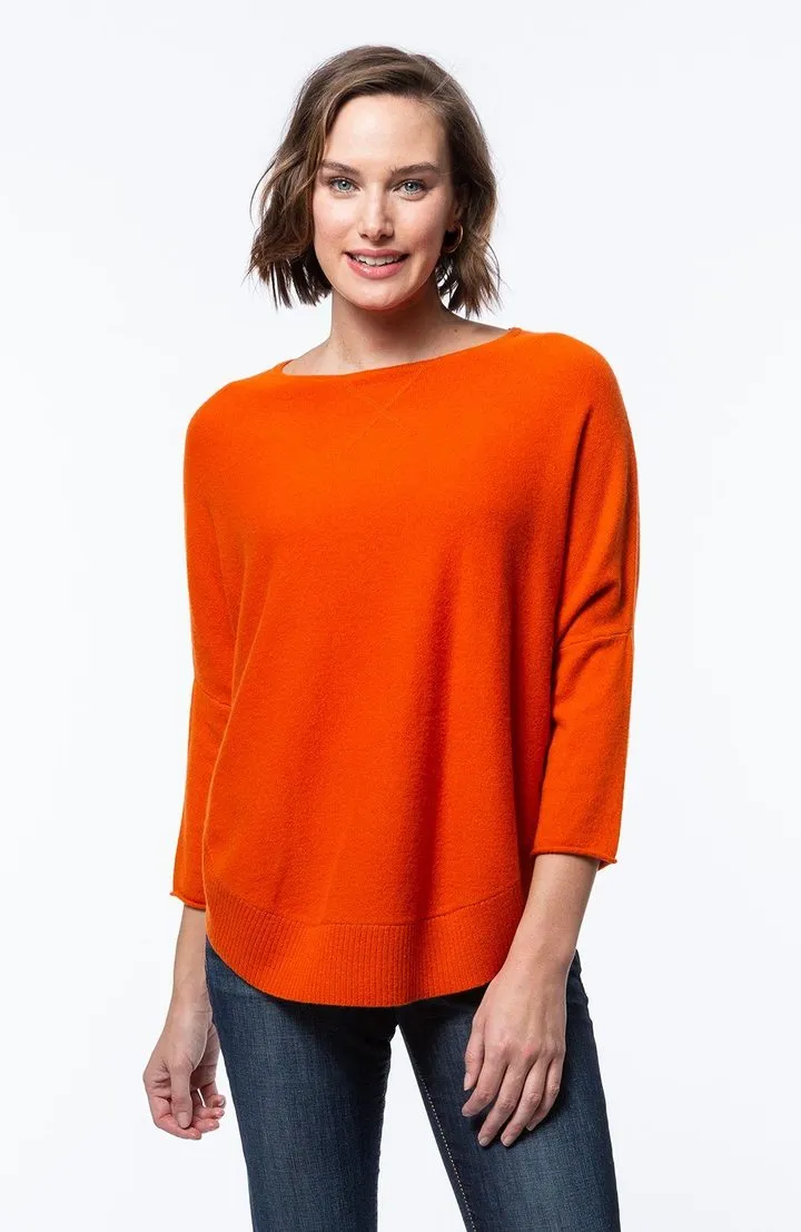 Tyler Boe Cashmere Capelet Orange Red