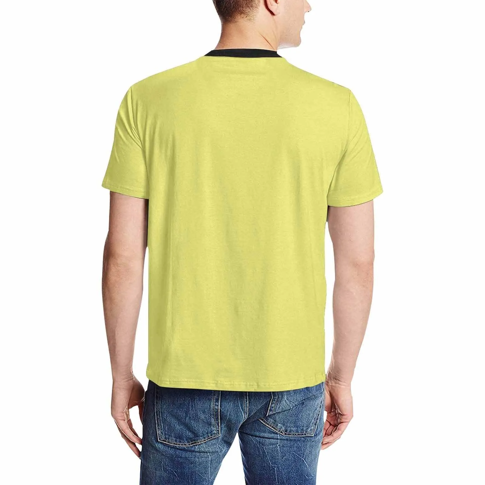 Uniquely You Mens T-Shirt /  Honeysuckle Yellow     - Short Sleeve Casual Shirt