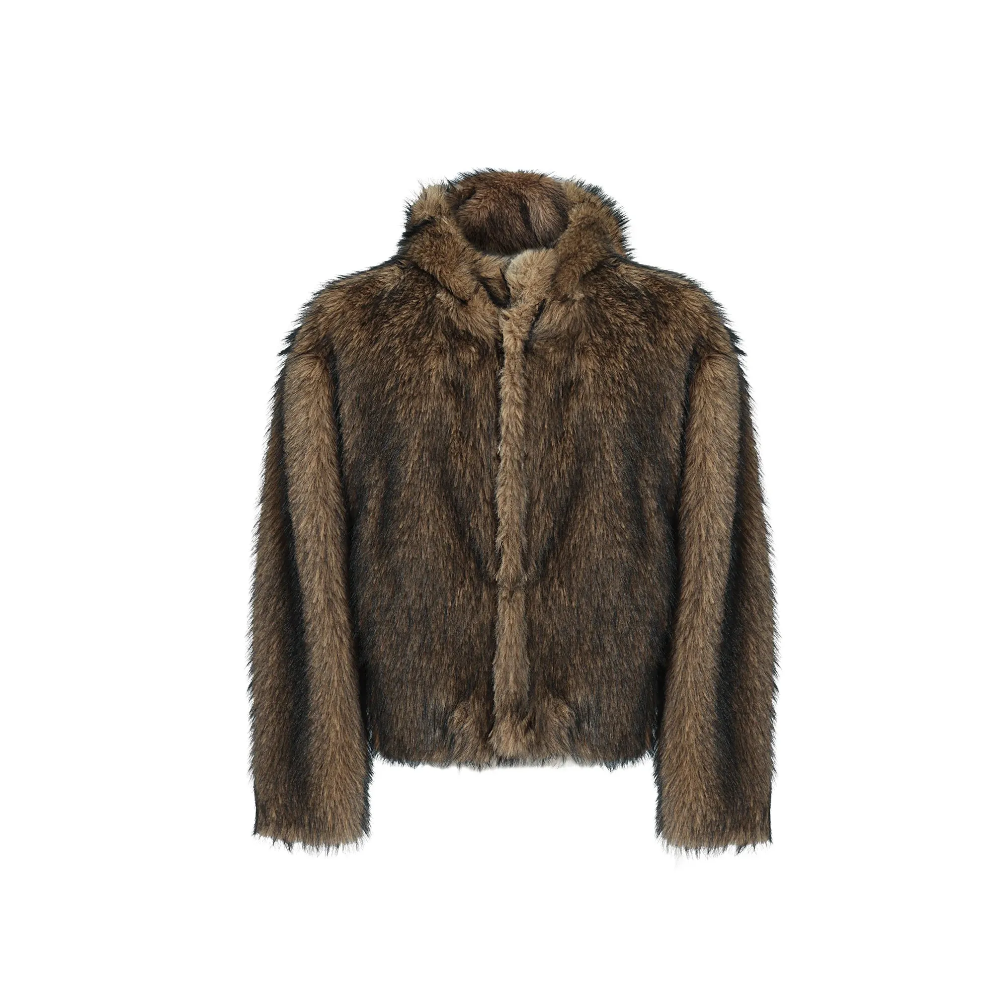 Unisex Cozy Luxury Bear Faux Fur Hooded Coat