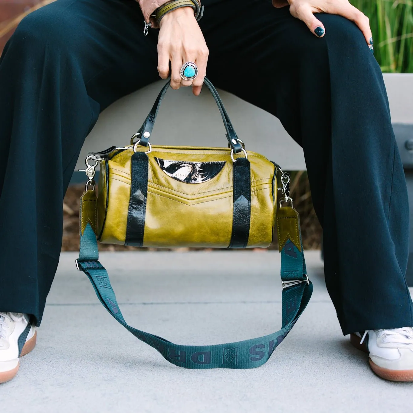 Urban Edge Collection | Gigi Baby Duffel   Crossbody | Olive Leaf