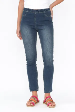 Verona Blue Cotton Stretch Jeans