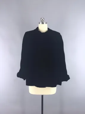 Vintage 1960s Black Velvet Evening Jacket