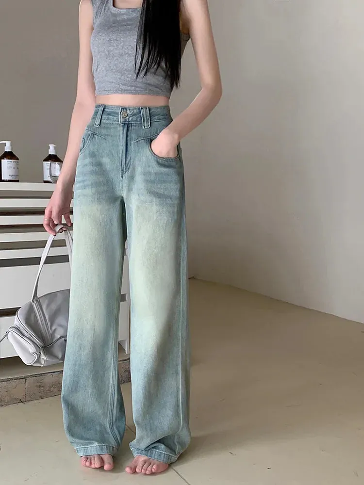 Vintage 90s Baggy Straight Denim Wide Leg Jeans