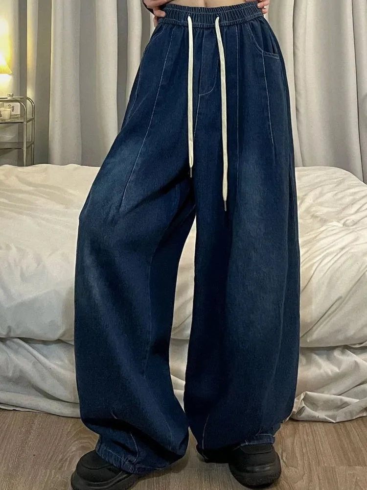 Vintage High Waist Oversized Denim Jeans