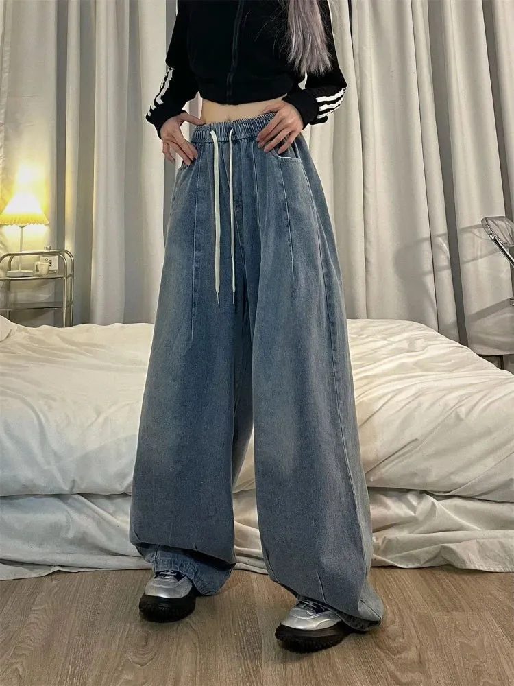 Vintage High Waist Oversized Denim Jeans