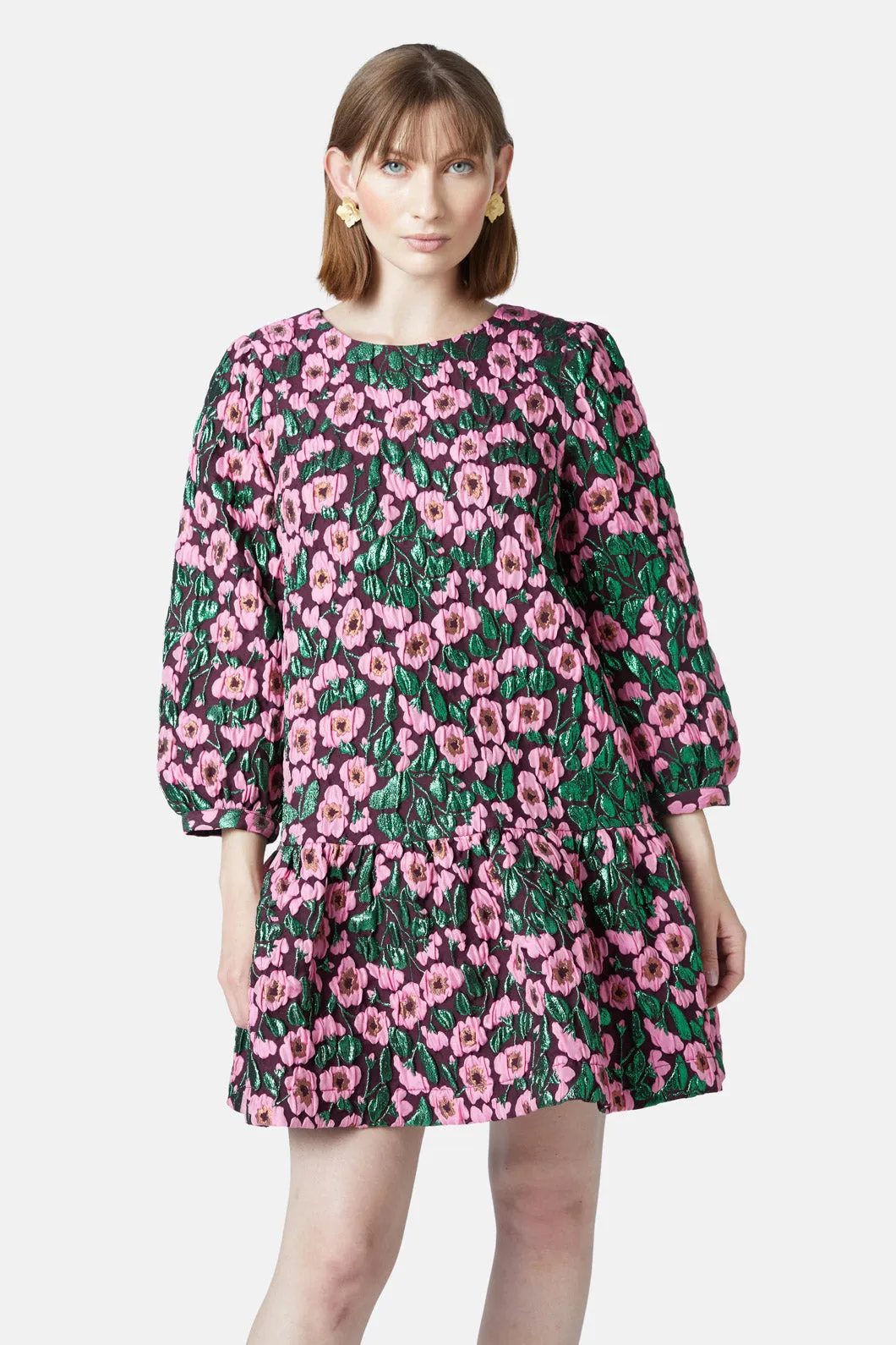 Wild Roses Jacquard Dress