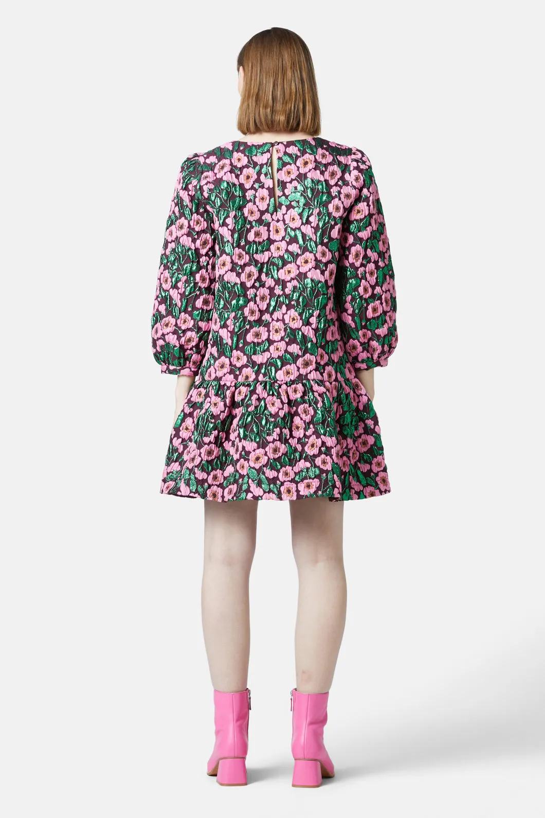 Wild Roses Jacquard Dress