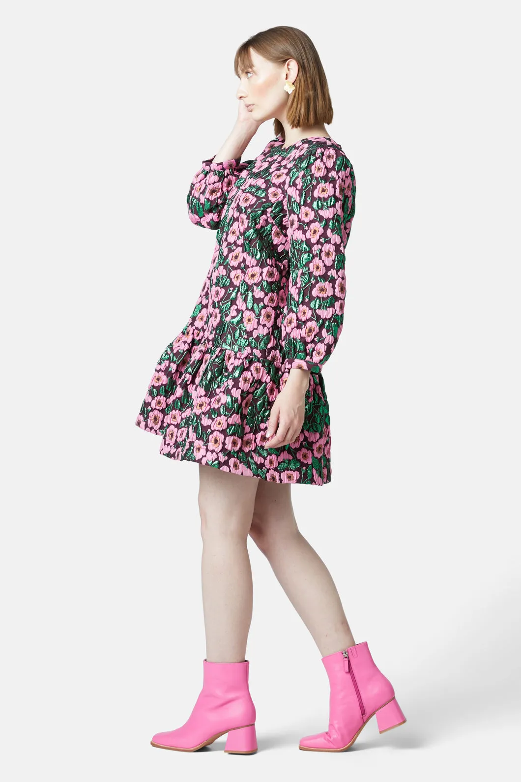 Wild Roses Jacquard Dress