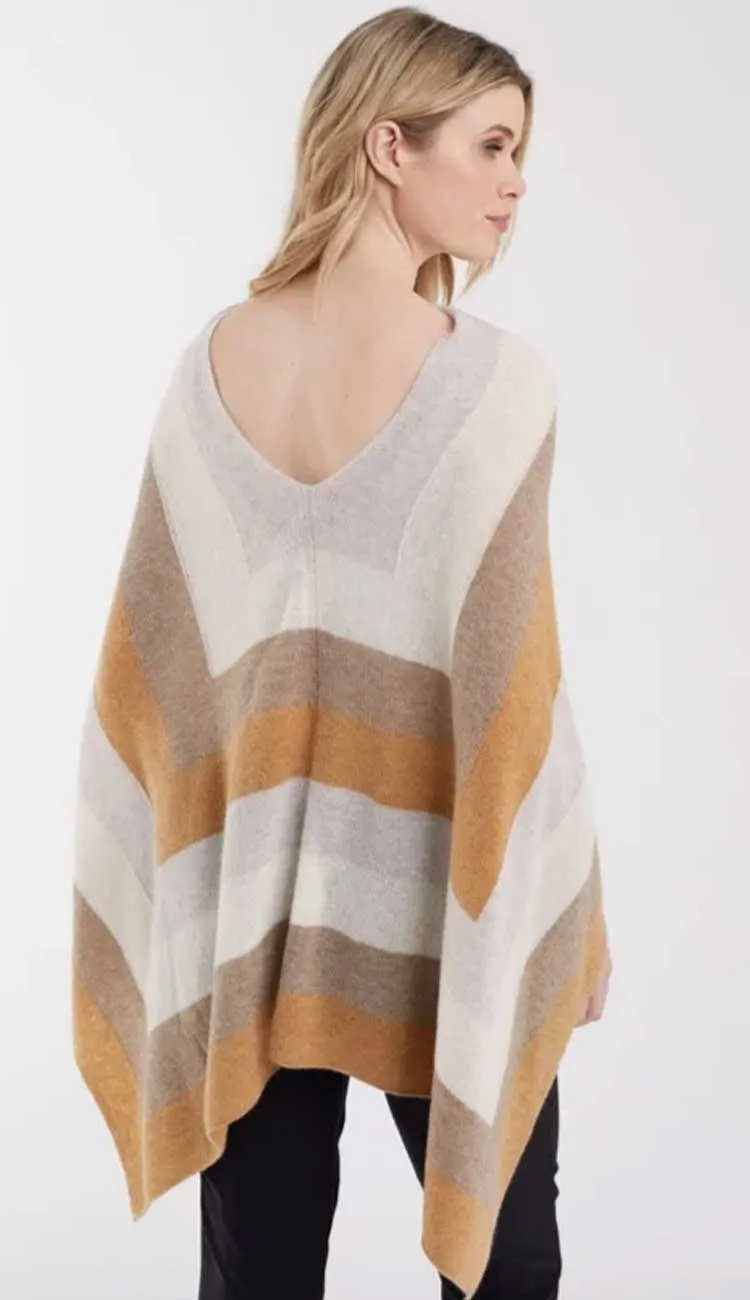 Winter Stripes Topper - Blonde Camel Combo