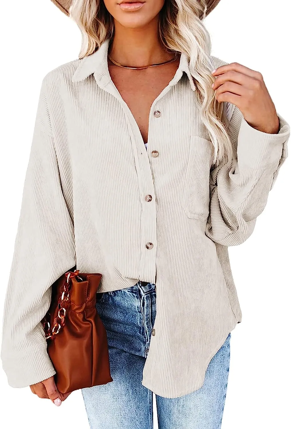 Women‘s  Casual  Oversized Corduroy Shirts