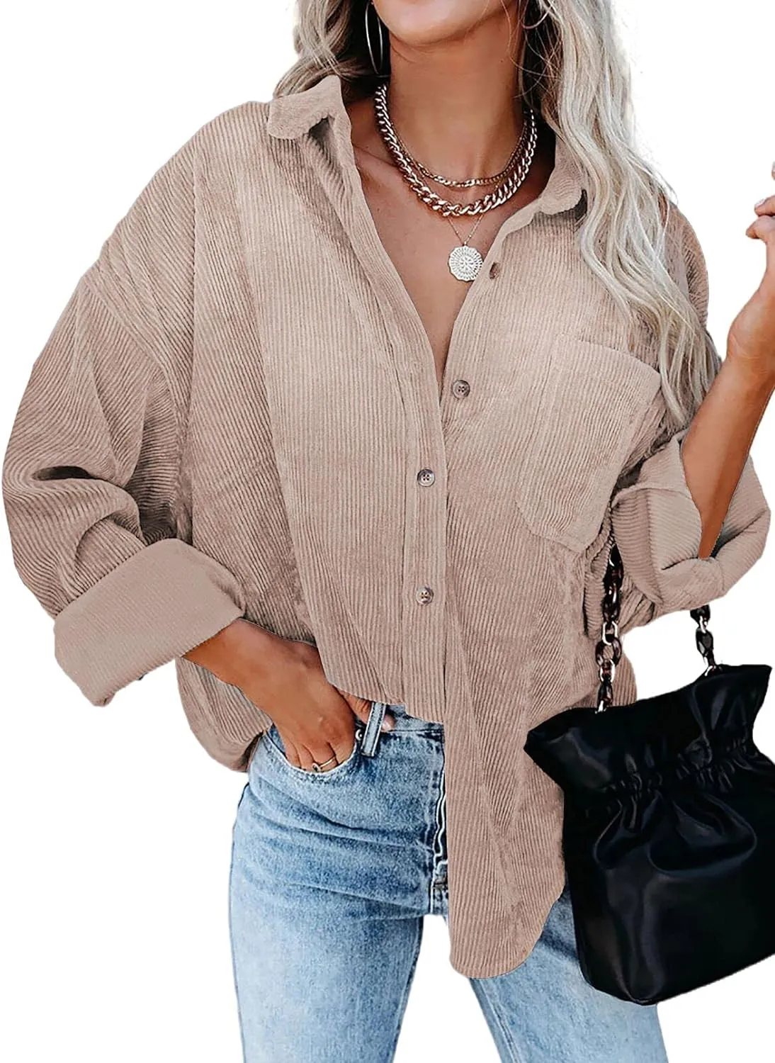 Women‘s  Casual  Oversized Corduroy Shirts