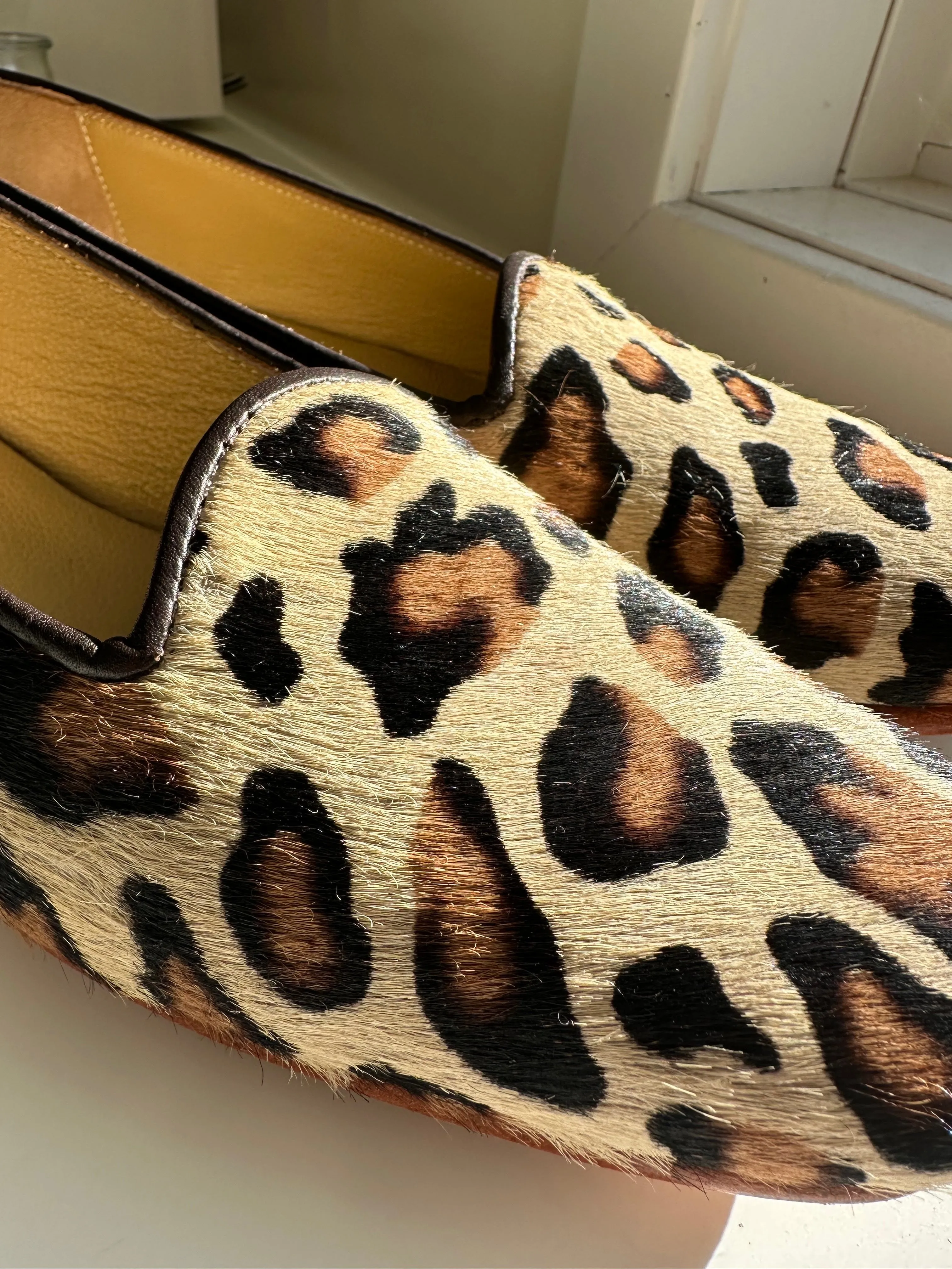 Women's Pony Hair Loafers, Leopard