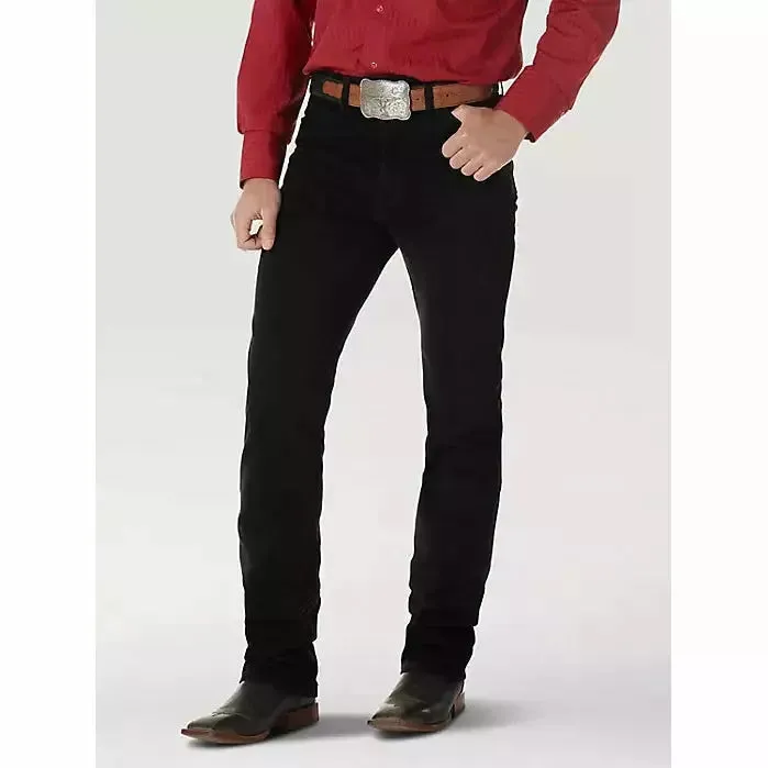 WRANGLER® COWBOY CUT® SILVER EDITION SLIM FIT BLACK JEAN