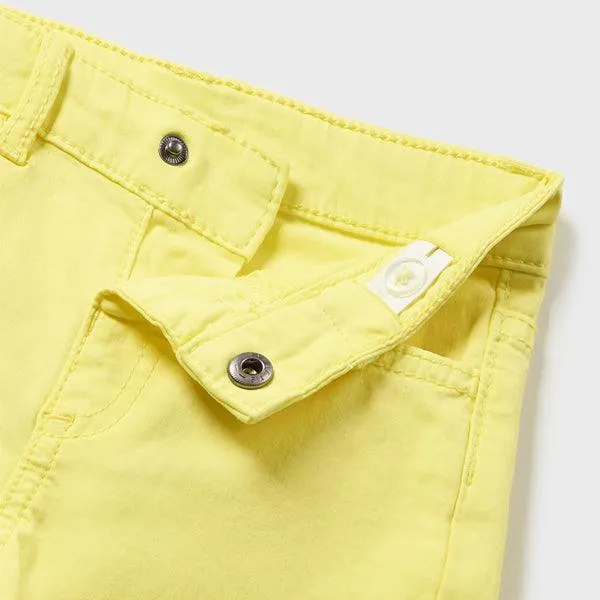 YELLOW BASIC TWILL SHORT FOR BOYS