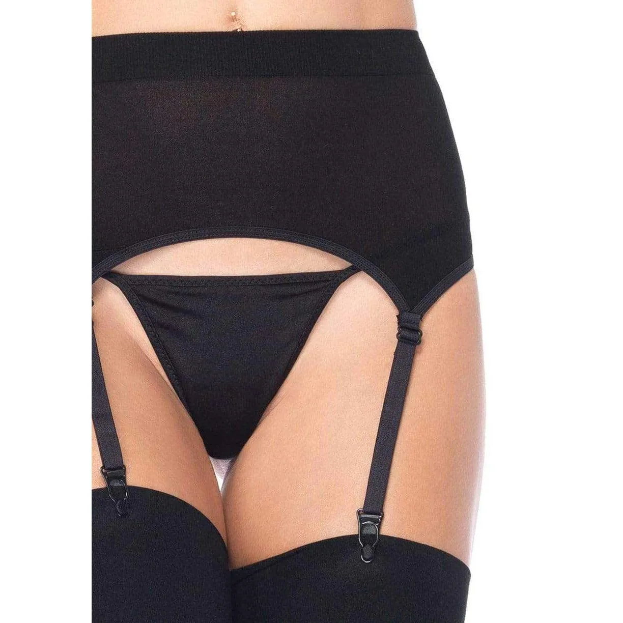 Zara Garter Belt and Stocking - Queen - Black