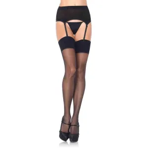 Zara Garter Belt and Stocking - Queen - Black